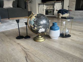 Home Decor, Globe, Vase, Candlesticks