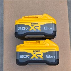 Dewalt 20v Batteries 8.0 Ah XR Brand New Price For Both