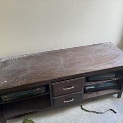 Large Wooden TV Stand Table