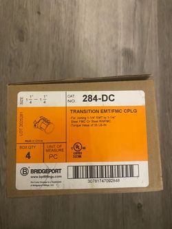 Bridgeport 1-1/4” EMT to FMC Transition Couplings (4 Count)