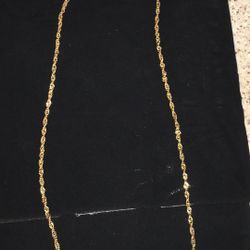 14 Karat Yellow Gold Over Stanley Steel Chain 