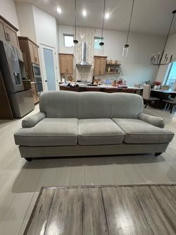 Custom made sofa and solid wood coffee table