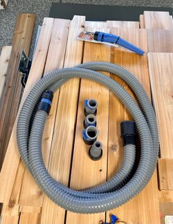 Rockler Dust Right 12’ fixed length hose with adapters