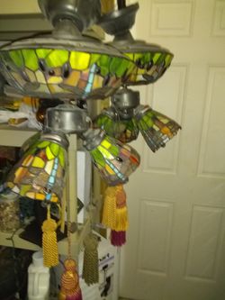 Tiffany lamp fan missing the paddles you can buy them at Home Depot
