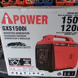 A-iPower
1500-Watt Recoil Start Gasoline Powered Ultra-Light Inverter Generator with 60cc OHV Engine and CO Sensor Shutdown