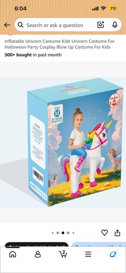 Inflatable unicorn costume kids
