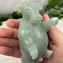 Crystal Green Aventurine Bull Carving