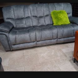 *Summer Closeout Sale!!!*---Stellar Barcelona Gray Fabric Reclining Sofa/Loveseat Sets---Delivery And Financing Available😎