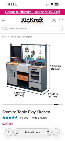 Kids kraft play kitchen for sale