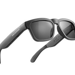  OhO Smart Glasses,Polarized Sunglasses with Bluetooth Speaker,Athletic/Outdoor UV Protection and Voice Control,Unisex (Grey Lens)