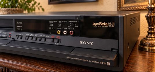 Like NEW Rare Vintage Sony SL-HF2000 SuperBeta Hi‑Fi Betamax VCR Player/Recorder