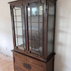 Tiger Wood Curio Cabinet
