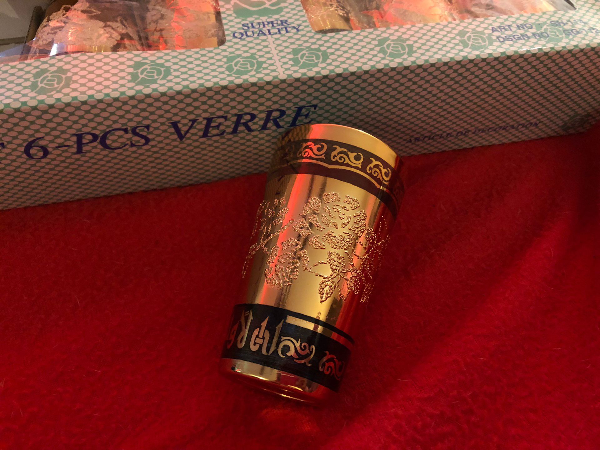 6 Piece Gold Set Glasses
