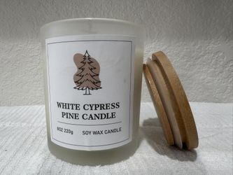 White Cypress Pine Scented Soy Candle for Home Decor,  Cotton Wick  Quality To Trust 