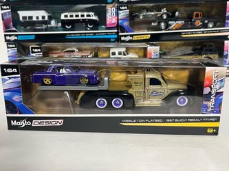 Maisto Design 1:64 Missile Tow Flatbed & 1987 Buick Regal T-Type Diecast