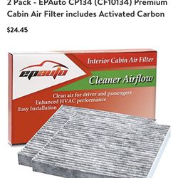 EPAuto Cp134 Premium Cabin Air Filter includes Activated Carbon