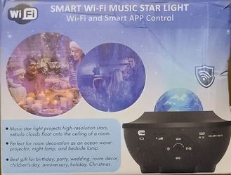 Smart Wifi Music Star Projector Night Light With Remote