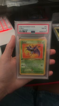 Cash Only — 1999 Pokémon Fossil 1st Edition Zubat PSA 8