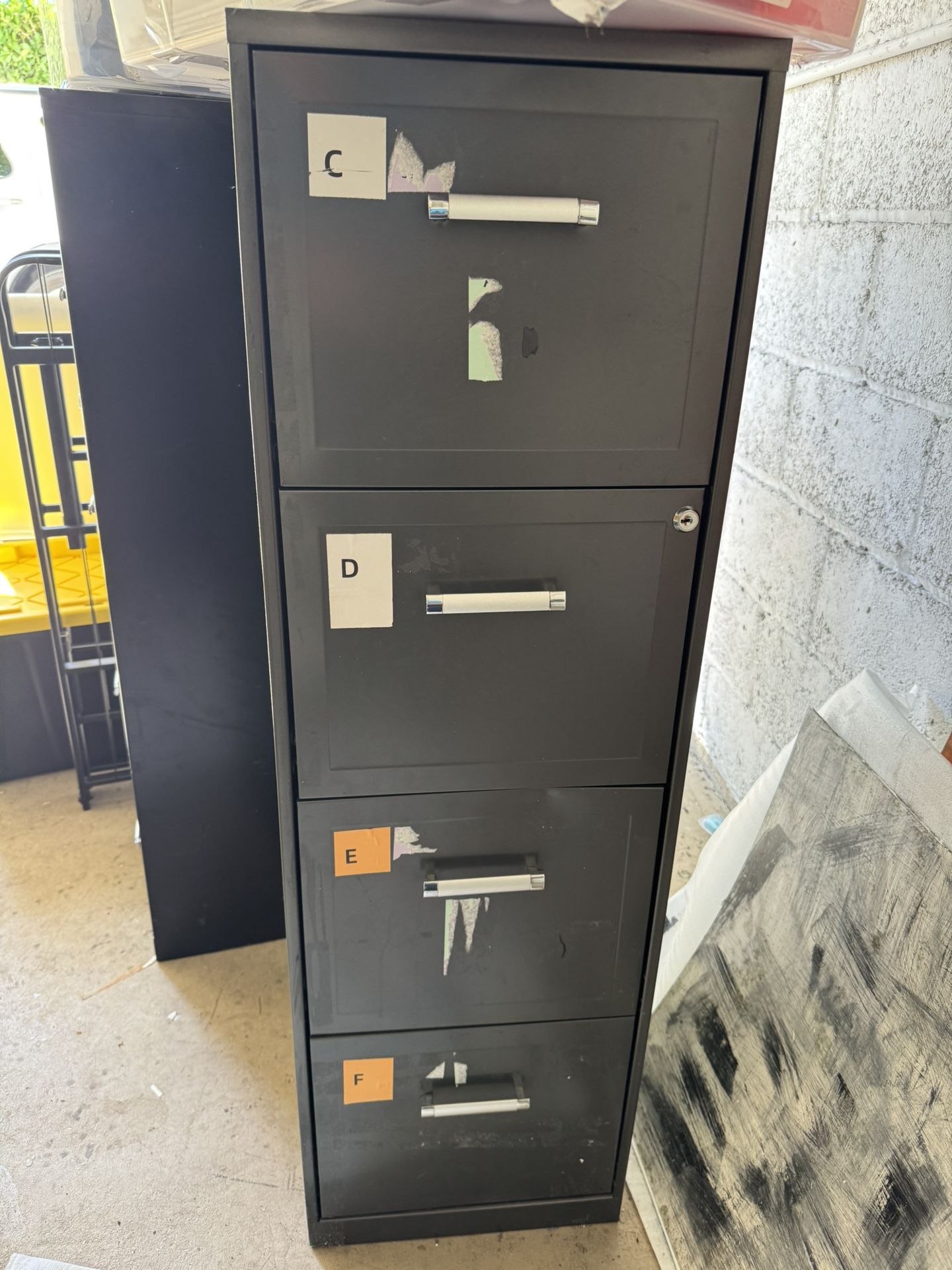 Metal filing cabinets