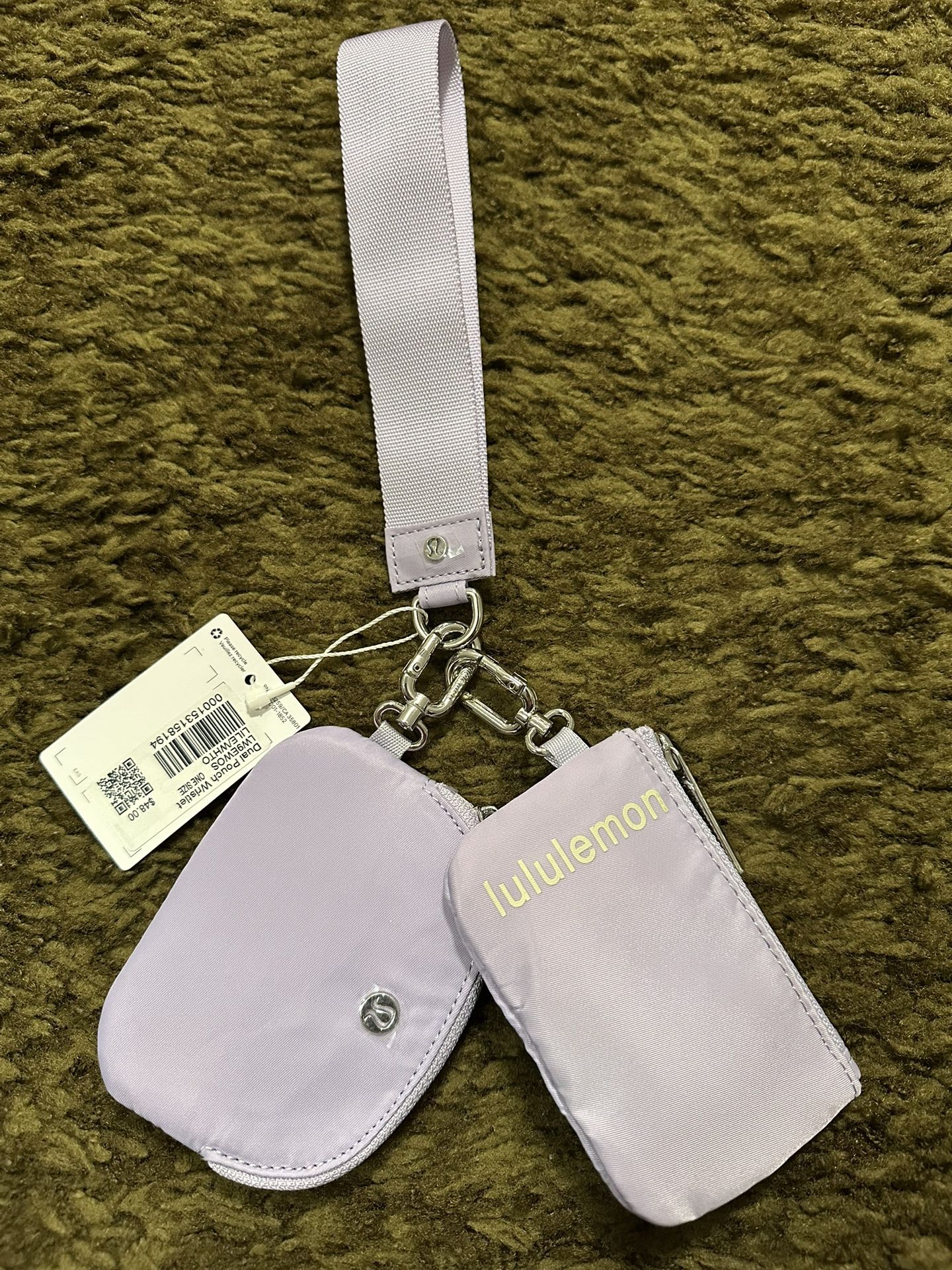 NWT Lululemon Dual Pouch Wristlet Lavender 