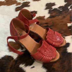Red Huarache Heels 7.5