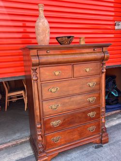 Tall chest of drawers wooden