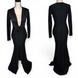 morticia dress fashion nova Morticia Puddle Train Halloween Dress for Women main image 1