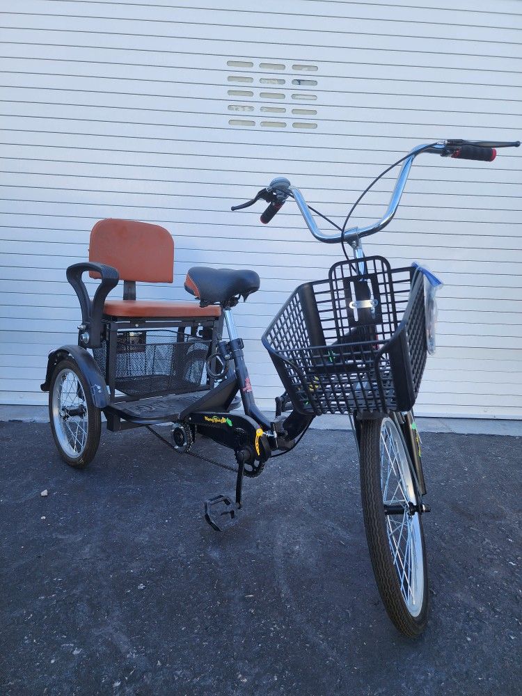 Folding Adult / Child Tricycle w/ Rear Seat