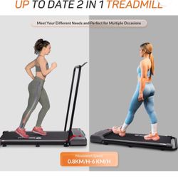 SlimFold Dual-Mode Walking Pad, Compact Under-Desk Electric Treadmill with Remote