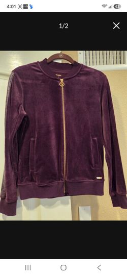 Calvin Klein Velour zipup jacket