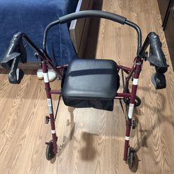Steel Rollator Walker With Seat