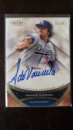 Fernando Valenzuela signed card for Sale in Chicago, IL - OfferUp