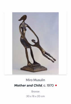 Miro Musulin Mother and Child Bronze Sculpture