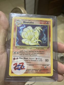 Pokémon TCG Ninetales Base Set 12/102 Holo Unlimited Holo Rare