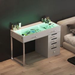 SALE💎 🔹White Diana Vanity Desk Pro - 6 Storage Drawers