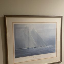 1920 America’s Cup Sailboat Painting