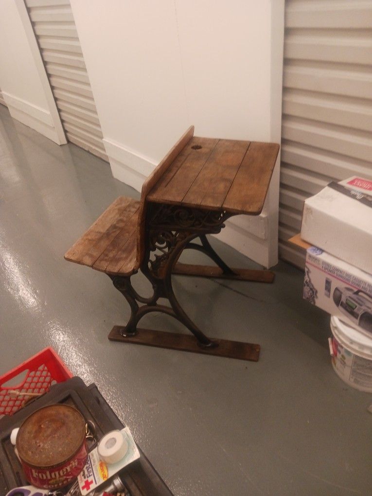 antique school desk
