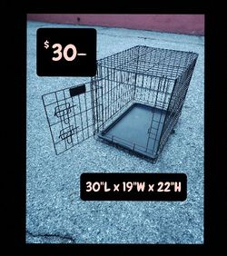 30" Collapsible Dog Pet Crate Carrier Cage
