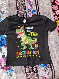 Kids Birthday Boy Dinosaur T-Shirt