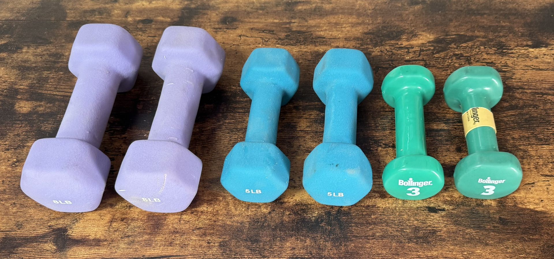 Set of Dumbbells 3lb 5lb and 8lb just $25 for All