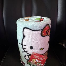 hello kitty plush throw