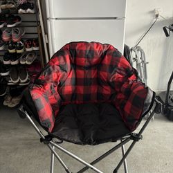 ULINE Oversized Club Camp Plush Chair 500 Lb Durable Foldable Steel big daddy