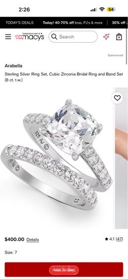 Engagement ring with band