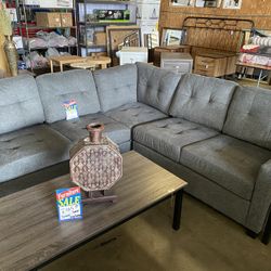 New three piece gray sectional sofa $450 firm 