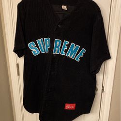 Supreme Corduroy Baseball Jersey Sz Large 