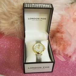 London Fog Wembley Two Tone Bracelet Watch New in Original Box with Tags
