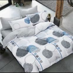 Duvet Cover King Queen 3pc set Soft 100% Washed Microfiber Breathable Bedding Duvet Cover Set with Zipper Ties