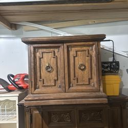 Vintage side table real wood
