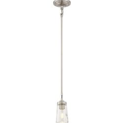 Minka Lavery 3301-84 Poleis Mini Pendant Ceiling Lighting, 1-Light, 60 Watt, Brushed Nickel

