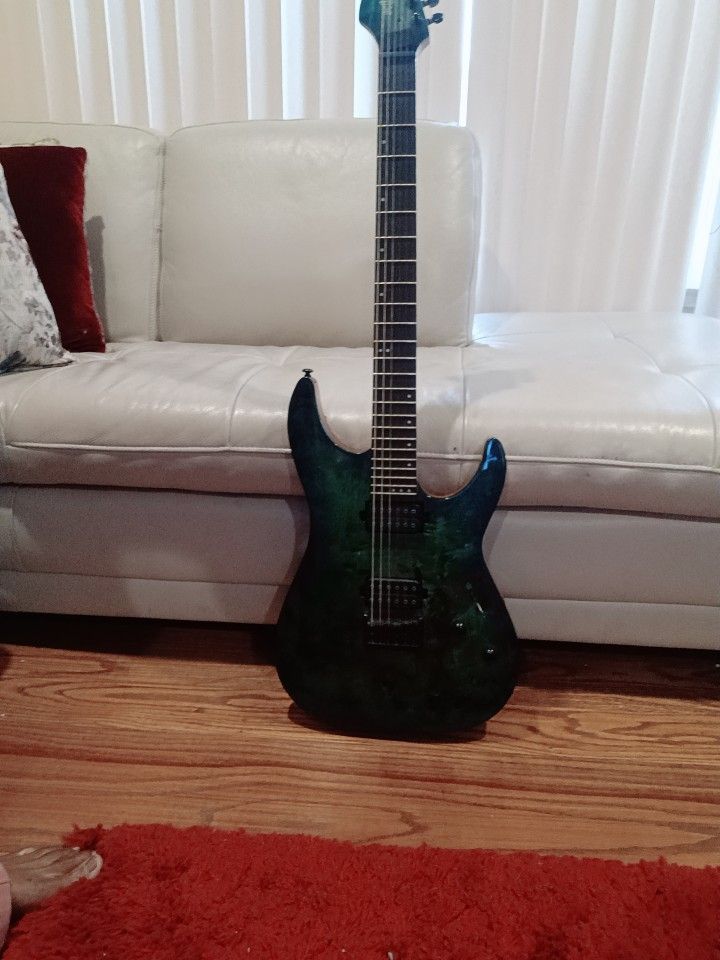 Schecter C-6 Pro, Aqua Burst Guitar 